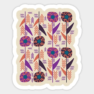 Purple Flowers and Arrows Sticker